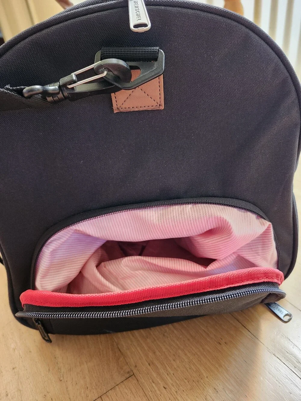 Herschel Supply Co Novel Black Duffel Bag with Brown Leather Handles